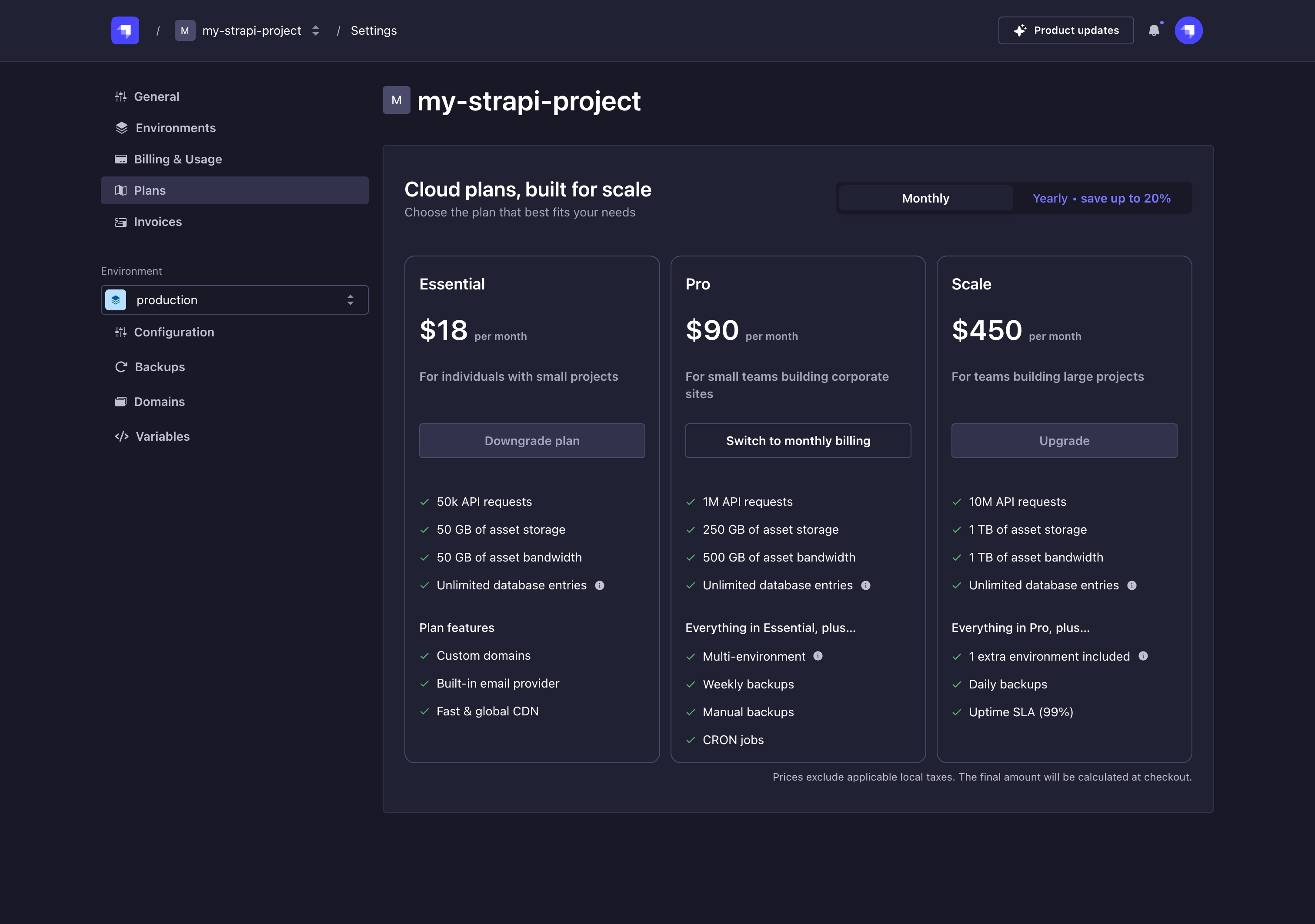 Project plans